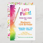 Invitation Art Paint Party (Devant / Derrière)