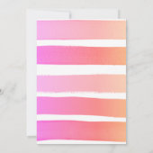 Invitation Art Paint Party Anniversaire Rainbow Brush Stroke (Dos)