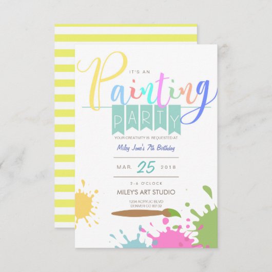 Invitation Art | Partie de pontage (Devant / Derrière)