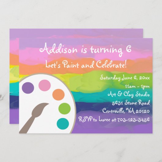 Invitation Art Party (Devant / Derrière)