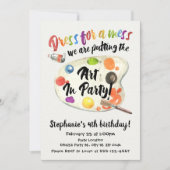 Invitation Art Party, Anniversaire (Devant)