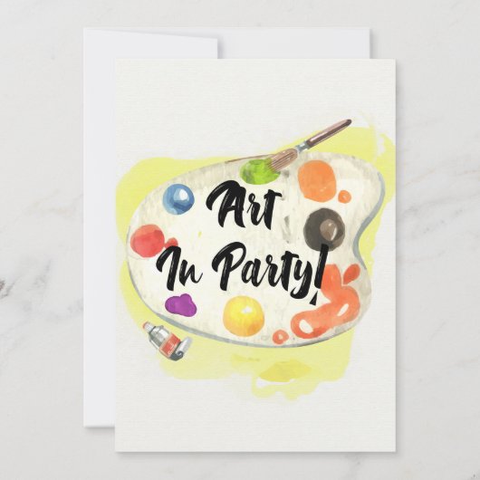 Invitation Art Party, Anniversaire (Dos)