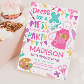 Invitation Art Party Artisanat Peinture Fille Anniversaire
