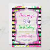 Invitation, Art Party, Invitation (Devant)