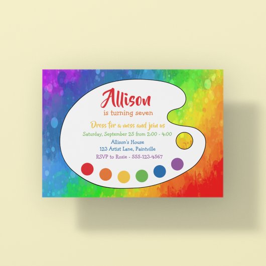 Invitation Art Party | Paint Party