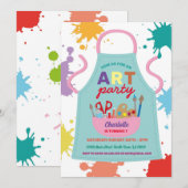 Invitation Art Party Peinture Artisanat Dessin Peinture Apron (Devant / Derrière)