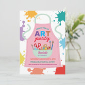 Invitation Art Party Peinture Dessin Peinture Artisanat Apron (Debout devant)