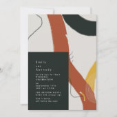 Invitation Art Peint moderne Abstrait Mariage créatif (Devant)
