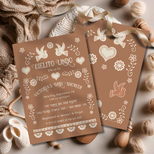 Invitation Art populaire Baby shower mexicain Cielito Lindo