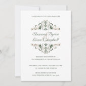 Invitation Art populaire celtique | Floral moderne Mariage ir (Devant)