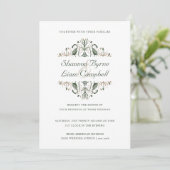 Invitation Art populaire celtique | Floral moderne Mariage ir (Debout devant)