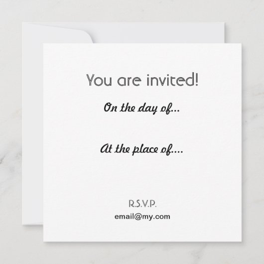 Invitation Art populaire hongrois (Dos)