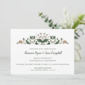 Invitation Art populaire irlandais | Floral moderne Mariage c (Debout devant)