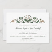 Invitation Art populaire irlandais | Floral moderne Mariage c (Devant)