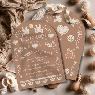 Invitation Art populaire Mexicaine Cielito Lindo Baby shower 