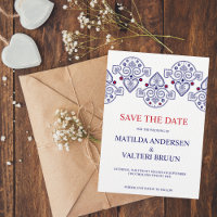 Art Populaire Nordique Mariage Scandi Navy Enregis