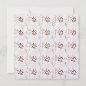 Invitation Art populaire rose et rouille Floral (Dos)