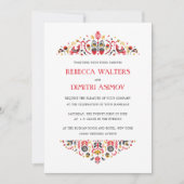 Invitation Art populaire russe Khokhloma Flower Mariage Invit (Devant)