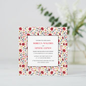 Invitation Art populaire russe Khokhloma Foliage Mariage Invi (Debout devant)