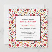 Invitation Art populaire russe Khokhloma Foliage Mariage Invi (Devant)