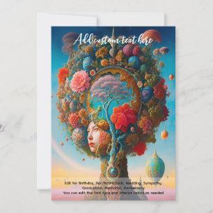 Invitation Art sacré Arbre mystique de la vie Rêveur spiritue