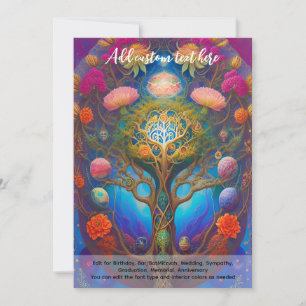 Invitation Art sacré Arbre mystique de la vie Rêveur spiritue