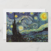 Invitation Art, Starry Night, classique, diplôme élégant (Dos)