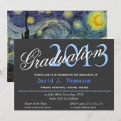 Invitation Art, Starry Night, classique, diplôme élégant (Devant / Derrière)