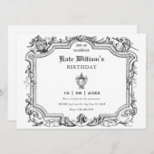 Invitation art vintage (Devant / Derrière)