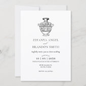 Invitation Art vintage vase grec (Devant)