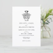 Invitation Art vintage vase grec (Debout devant)