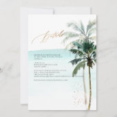 Invitation ArteApp Élégante Tropical Paradise Palms Shoreline (Dos)
