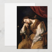 Invitation Artemisia Gentileschi - Repentante Mary Magdalene (Devant / Derrière)