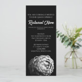 Invitation Artichot noir et blanc Restaurant Grand Ouverture (Debout devant)