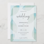 Invitation Artisan Bleu Automne Aquarelle Art (Devant)