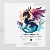 Invitation Artisan Dragon Anniversaire (Devant / Derrière)