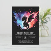 Invitation Artisan Dragon Anniversaire Modifiable (Debout devant)