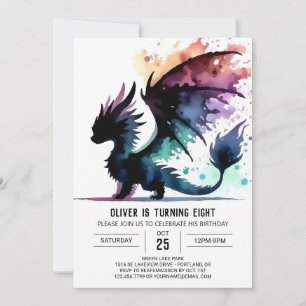 Invitation Artisan Dragon Anniversaire numérique