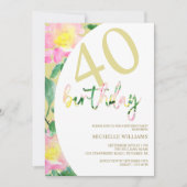 Invitation Artisan été aquarelle florale Art (Devant)