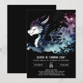 Invitation Artisan Fire Brething Dragon Anniversaire (Devant / Derrière)
