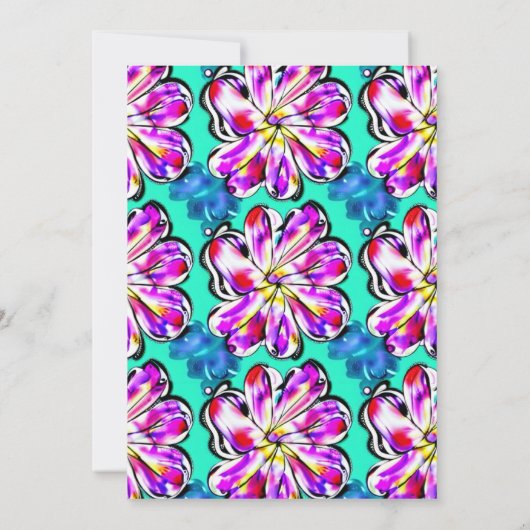 Invitation Artisan Floral Boho Aquarelle Conception d'invitat (Dos)