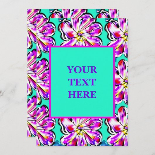 Invitation Artisan Floral Boho Aquarelle Conception d'invitat (Devant / Derrière)