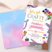 Invitation Artisanat coloré Fille Anniversaire Fête Invitatio