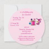 Invitation Artisanat de couture fête d'anniversaire (Dos)