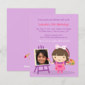 Invitation Artisanat des arts de la peinture Coute Photo de l (Devant / Derrière)