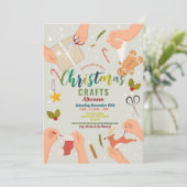 Invitation Artisanat Fête Festive Famille de Noël (Debout devant)