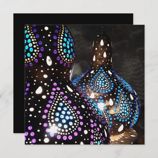 Invitation Artisanat Gourd Lanternes turques Acrylique Art (Devant / Derrière)