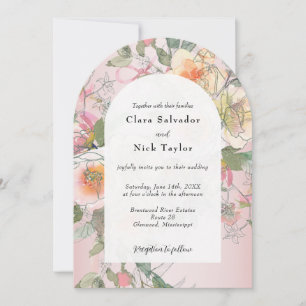 Invitation Artiste Botanique Bohème Jardin Mariage Croquis