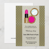 Invitation Artiste maquillage - choisir la couleur arrière - (Devant / Derrière)