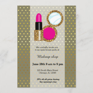 Invitation Artiste maquillage - choisir la couleur arrière -